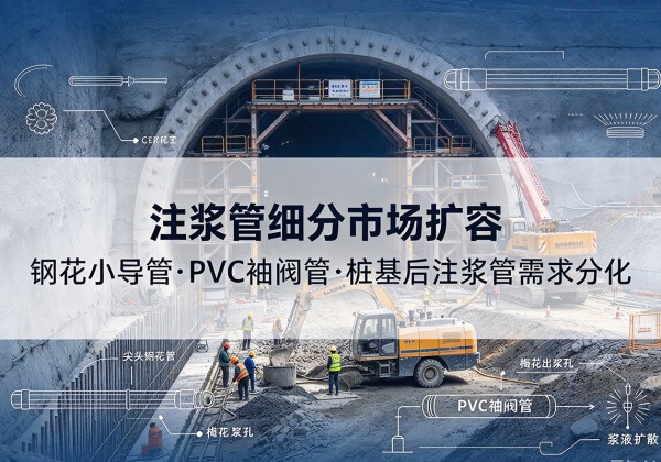 沙河口注浆管细分市场扩容，隧道钢花小导管、PVC 袖阀管、桩基后注浆管需求分化